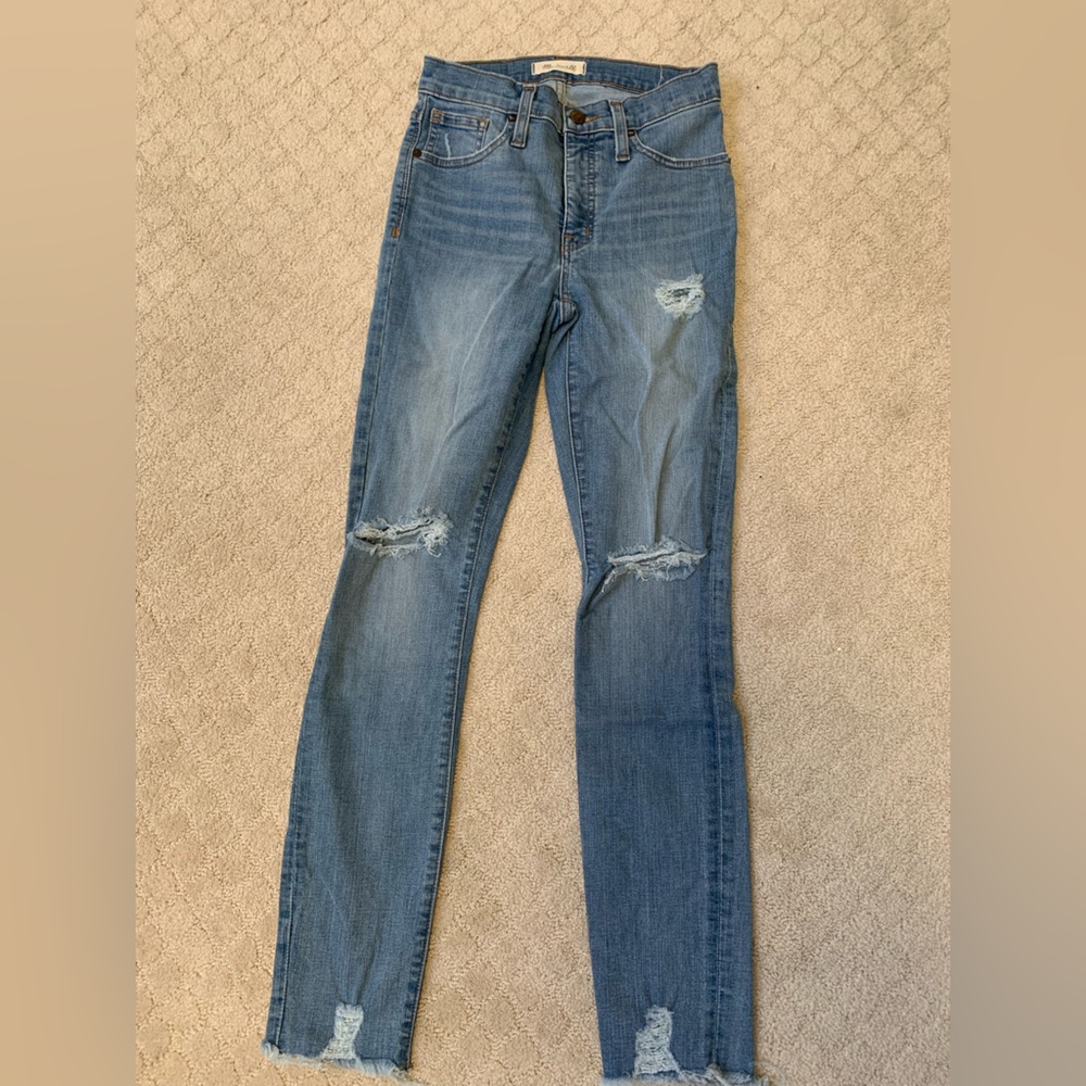 Madewell high rise skinny jeans, 25